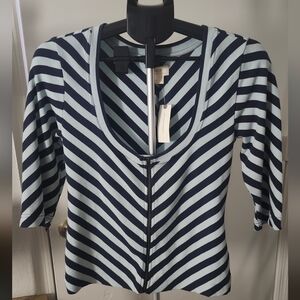 Striped Navy and Blue Top